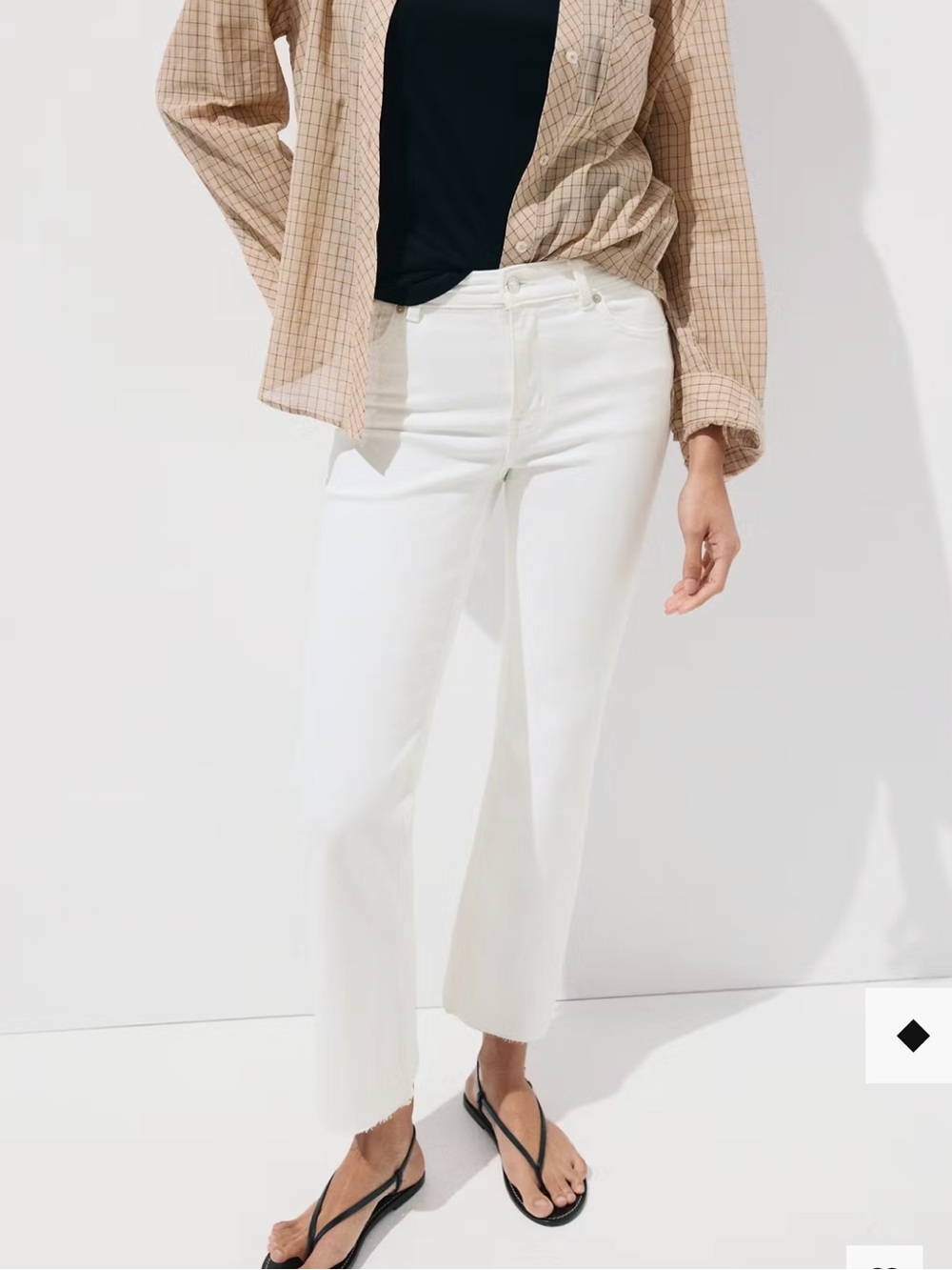 MANGO SIENNA FLARED CROPPED JEANS